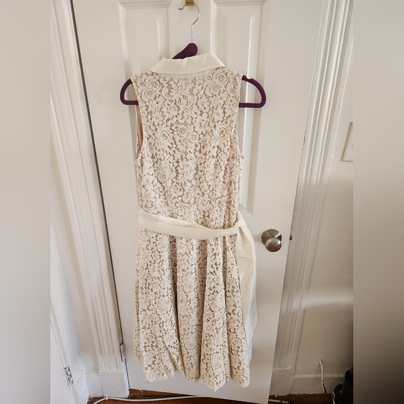 Eliza J Size 6 White Lace Dress - Picture 2 of 4